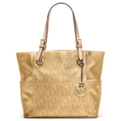 michael kors gold inlay bags|Michael Kors tote bag.